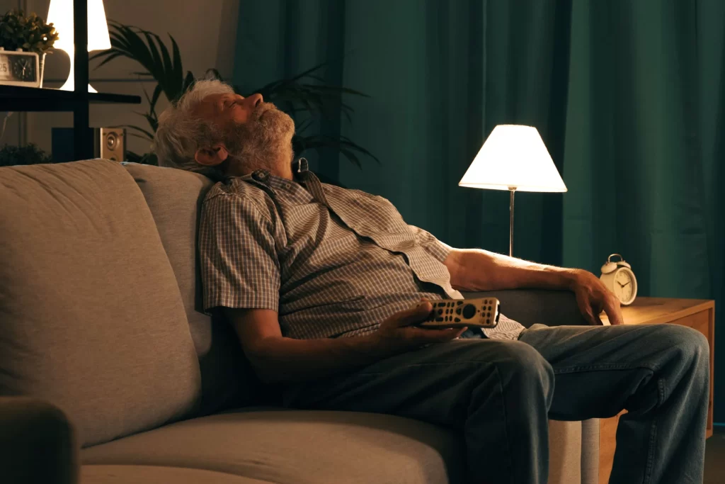 Man sleeping on the sofa